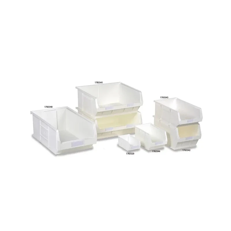 RS PRO 4.6L White Polypropylene Semi-open Fronted Container 132 mm x 240 mm x 150 mm 178-3344