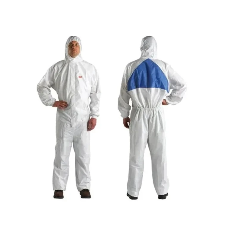 3M White Disposable Coverall, Size M, Chest 92 to 100 cm, Hooded, Non-Woven SMS Laminate Material, Liquid Protection 4540WM