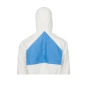 3M White Disposable Coverall, Size M, Chest 92 to 100 cm, Hooded, Non-Woven SMS Laminate Material, Liquid Protection 4540WM