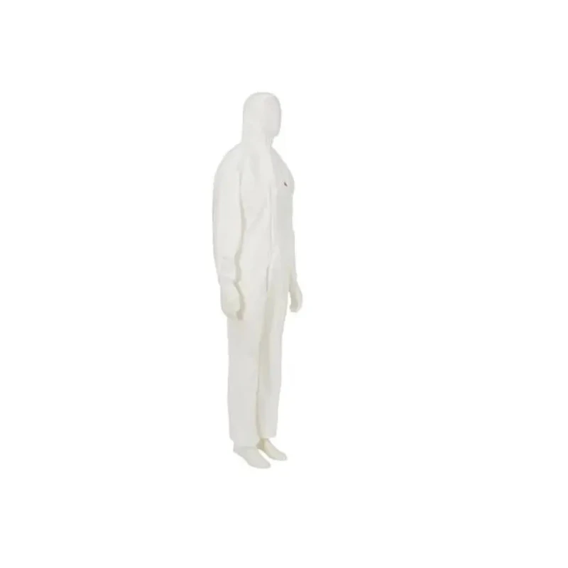 3M White Disposable Coverall, Size M, Chest 92 to 100 cm, Hooded, Non-Woven SMS Laminate Material, Liquid Protection 4540WM