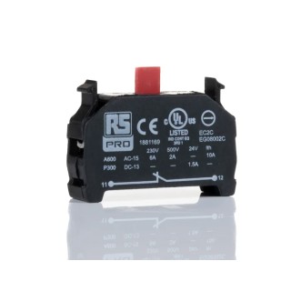 RS PRO Contact Block 1 NC Screw Terminal 230 V AC Model 188-1169