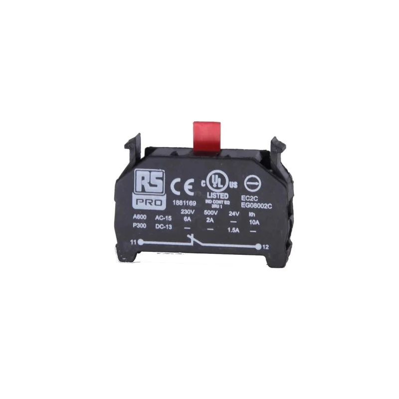 RS PRO Contact Block 1 NC Screw Terminal 230 V AC Model 188-1169