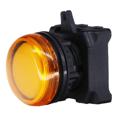 RS PRO Amber Round Pilot Light Head 22.5 mm Cutout, Panel Mount, IP65 Rated 188-1207