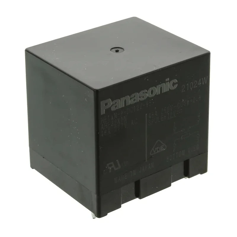 Panasonic PCB Power Relay, 12V DC Coil, 48A Switching Current, SPST, HE Series HE1AN-P-DC12V-Y5
