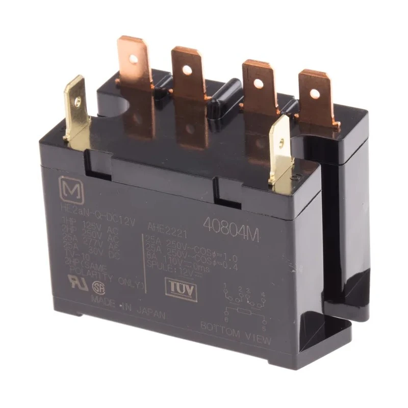 Panasonic PCB Power Relay 12V DC Coil 30A Switching Current DPST HE2AN-Q-DC12V
