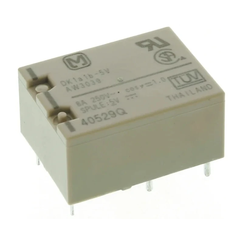 Panasonic PCB Power Relay 5V dc Coil 8A Switching Current DPST DK1A1B-5V