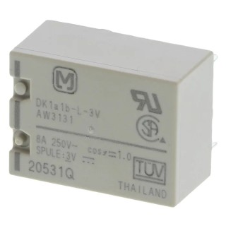Panasonic PCB Power Relay 3V DC Coil 8A Switching Current SPDT DK1A1B-L-3V