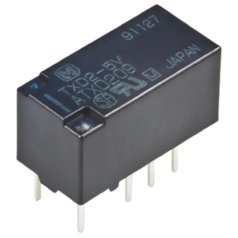 Panasonic PCB Signal Relay, 5V DC Coil, 2A Switching Current, DPDT Contact Configuration, 220V DC Switching Voltage TXD2-L-5V