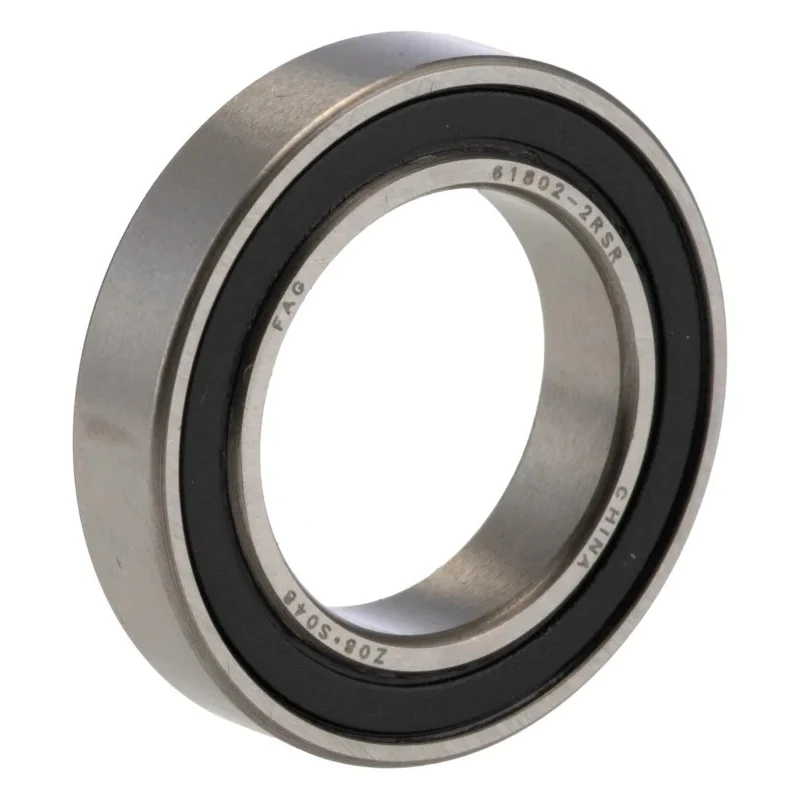 FAG Single Row Deep Groove Ball Bearing 15 mm ID 24 mm OD 5 mm Width Sealed Steel Cage 15000rpm 61802-2RSR-HLC