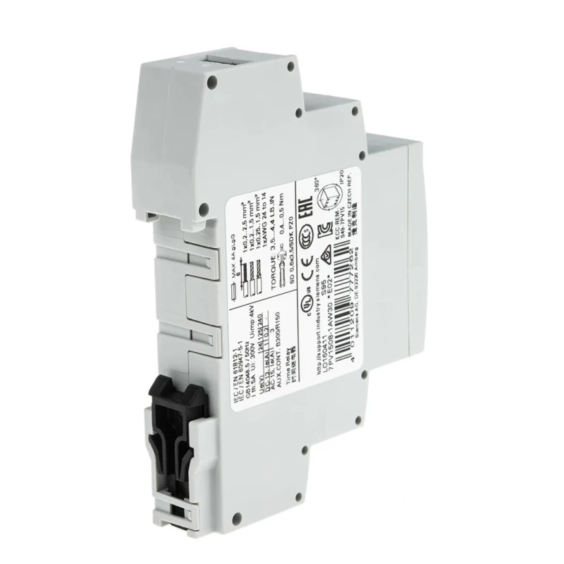 Siemens 7PV15 Series DIN Rail Timer Relay 1-Contact Multifunction 12 to 240 V DC, 240 V AC, Time Range 0.05 s 7PV1508-1AW30