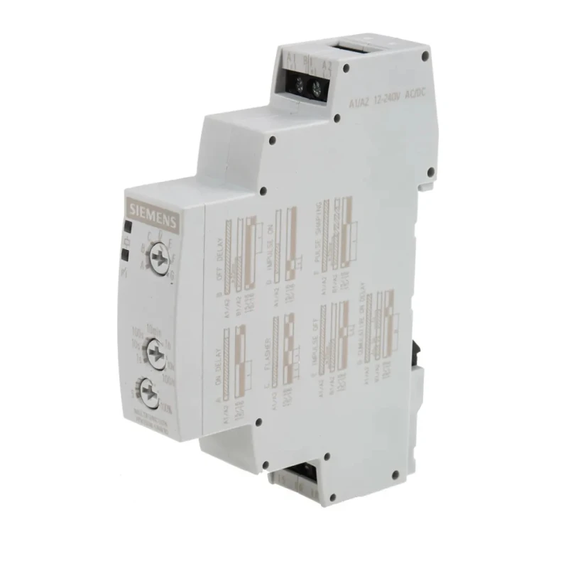Siemens 7PV15 Series DIN Rail Timer Relay 1-Contact Multifunction 12 to 240 V DC, 240 V AC, Time Range 0.05 s 7PV1508-1AW30