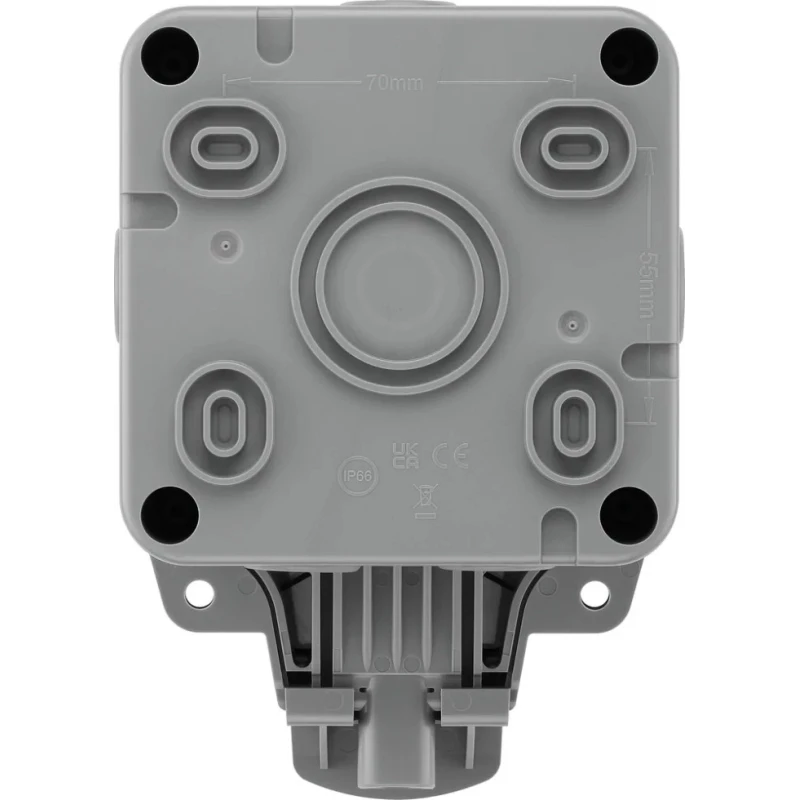 BG Electrical 13A White 1 Gang Outdoor Surface Mount Plug Socket Type G WP21-02