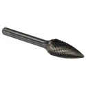 Dormer P813 Series Tree Burr Carbide 12.7mm Head Diameter, 6mm Shank, 70mm Length P81312.7X6.0