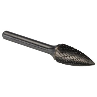 Dormer P813 Series Tree Burr Carbide 12.7mm Head Diameter, 6mm Shank, 70mm Length P81312.7X6.0