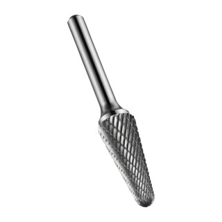 Dormer Carbide Ball Nosed Cone Burr 12.7 mm Head Diameter, 6 mm Shank Diameter, 77 mm Overall Length P82112.7X6.0