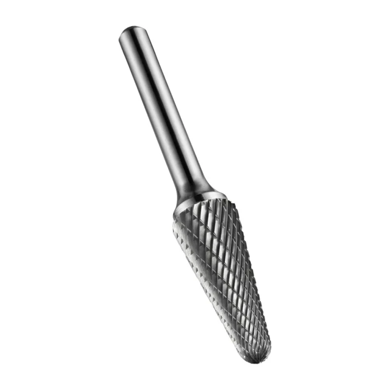 Dormer Carbide Ball Nosed Cone Burr 12.7 mm Head Diameter, 6 mm Shank Diameter, 77 mm Overall Length P82112.7X6.0