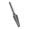 Dormer Carbide Ball Nosed Cone Burr 12.7 mm Head Diameter, 6 mm Shank Diameter, 77 mm Overall Length P82112.7X6.0