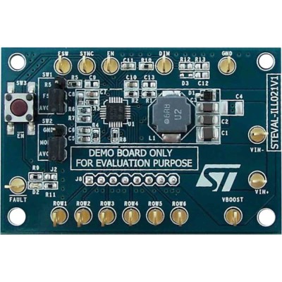 STMicroelectronics LED Demonstration Board for LED7707 High-Efficiency Boost Converter and Six Current STEVAL-ILL021V1