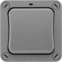 BG Electrical Grey 2 Way Rocker 1 Gang Light Switch 250V 20A Polycarbonate Surface Mount Storm Series WP30-02
