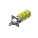 EAO 2-position Key Switch Head, Momentary Switch Operation, 22.3 mm Cutout Diameter, IP65, 90° Angle of Throw 704.122.0