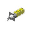 EAO 2-position Key Switch Head, Momentary Switch Operation, 22.3 mm Cutout Diameter, IP65, 90° Angle of Throw 704.122.0