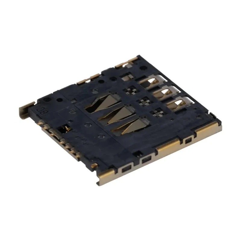 Molex 6 Way Horizontal Push-Push Micro SIM SIM Card Connector, Surface Mount, Copper Alloy Gold-Plated Contacts 5039600696