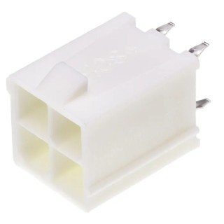 Molex Mini-Fit Plus Series Straight Through Hole PCB Header 4 Contact 4.2 mm Pitch 2 Row Shrouded 46015-0402