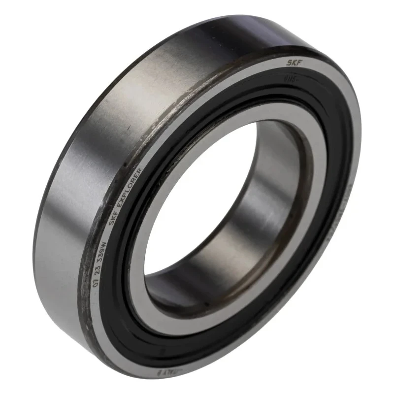 SKF Single Row Deep Groove Ball Bearing 35 mm ID, 62 mm OD, 14 mm Width, Sheet Metal Cage, Steel Balls, C4 6007-2RS1/C4