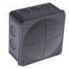 WISKA COMBI Series Black Polypropylene Junction Box, IP66 IP67, 6 Terminals, 140mm x 140mm x 82mm 62215