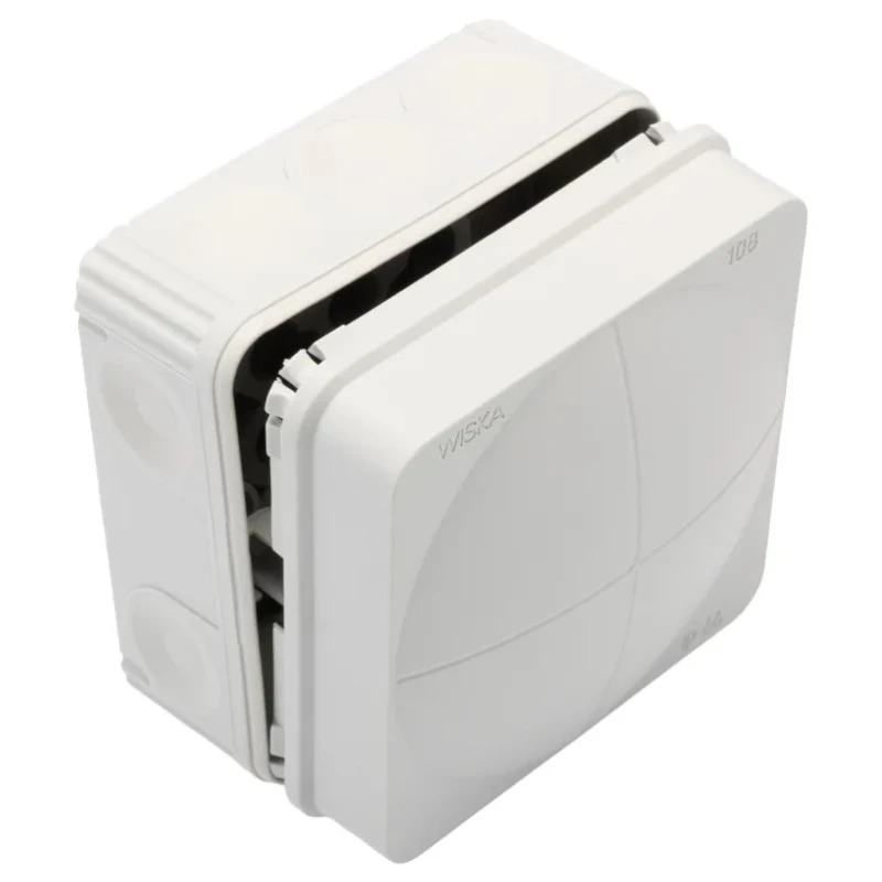 WISKA Combi Series Light Grey Polypropylene Reinforced Fibreglass Junction Box IP66 76mm x 76mm x 51mm COMBI 108/5