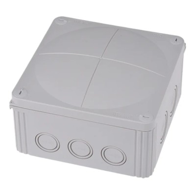 WISKA Grey Reinforced Fibreglass Polypropylene Junction Box IP67 IP66 140mm x 140mm x 82mm 60703