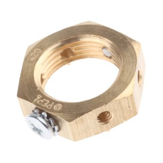 WISKA Brass Enclosure Accessory Brass Earthing Nut for Plastic and Metal Enclosures EN20