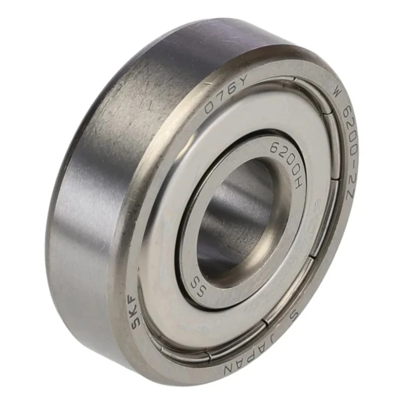 SKF Single Row Deep Groove Ball Bearing 10 mm ID, 30 mm OD, 9 mm Width, Shielded Sheet Metal Cage Stainless Steel W 6200-2Z