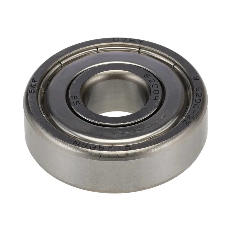 SKF Single Row Deep Groove Ball Bearing 10 mm ID, 30 mm OD, 9 mm Width, Shielded Sheet Metal Cage Stainless Steel W 6200-2Z