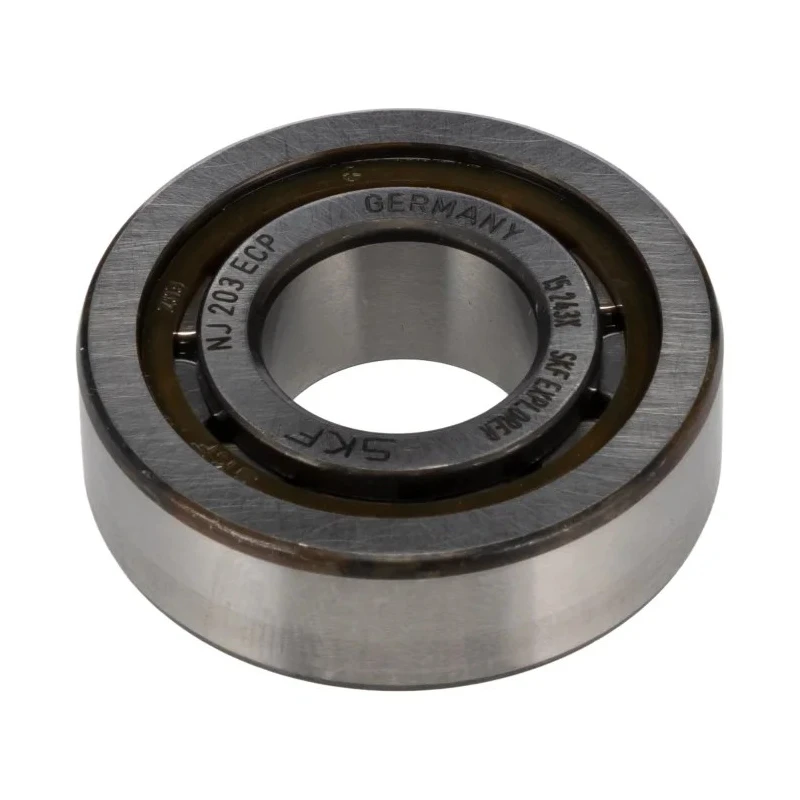 SKF Cylindrical Roller Bearing 17 mm ID, 40 mm OD, 12 mm Race Width, Non-Metallic Cage, Shielded NJ 203 ECP