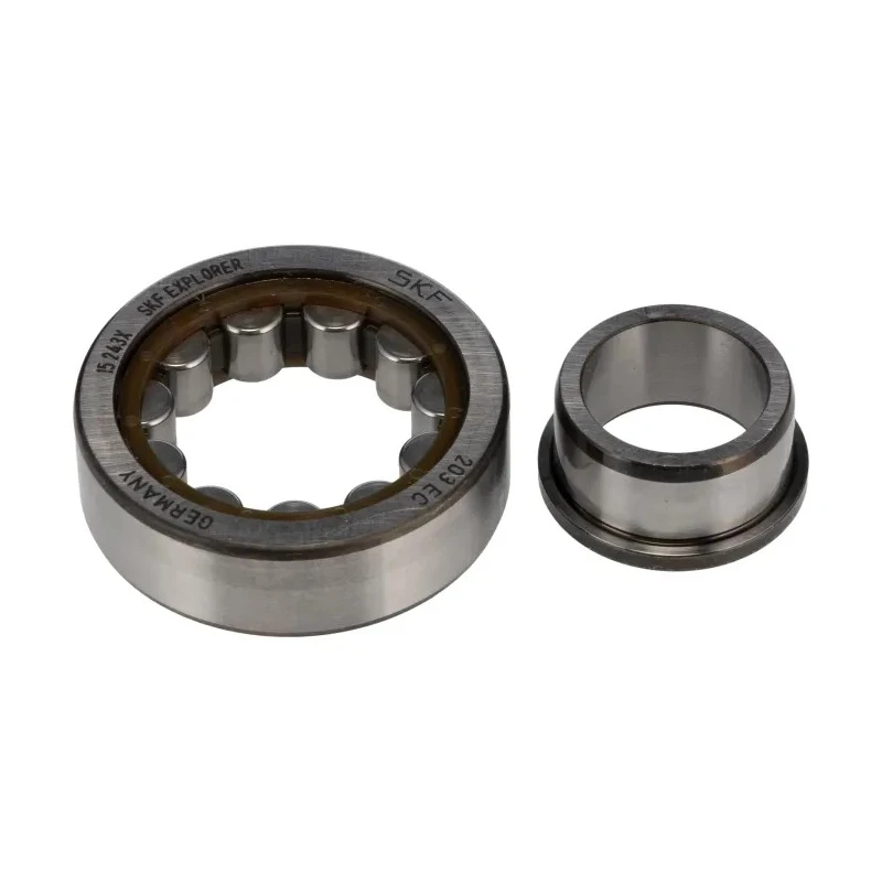 SKF Cylindrical Roller Bearing 17 mm ID, 40 mm OD, 12 mm Race Width, Non-Metallic Cage, Shielded NJ 203 ECP