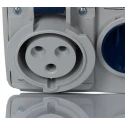 RS PRO Industrial Power Connector 32A 230V IP67 Blue Wall Mount, 2P+T IP67