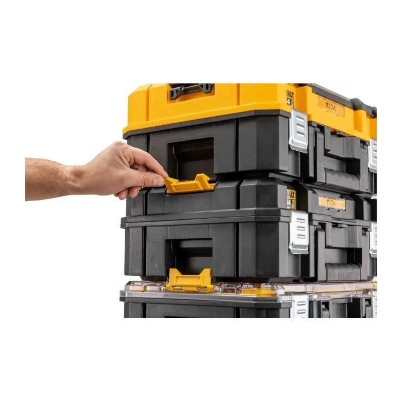 DeWALT Adjustable Compartments 10 Cell Yellow Polycarbonate Compartment Box 119mm x 440mm x 332mm DWST82968-1