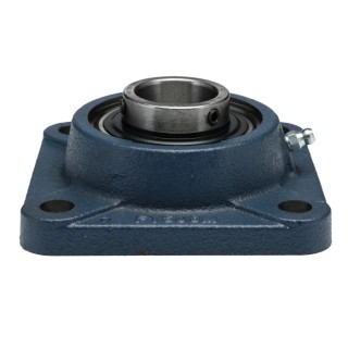 SKF Flanged Bearing Unit, 4 Hole Cylindrical Bore, 30 mm Inside Diameter, Steel Housing, Set Screw Locking, 3800 rpm FY 30 TR