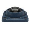 SKF Flanged Bearing Unit, 4 Hole Cylindrical Bore, 30 mm Inside Diameter, Steel Housing, Set Screw Locking, 3800 rpm FY 30 TR