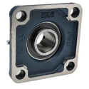 SKF Flanged Bearing Unit, 4 Hole Cylindrical Bore, 30 mm Inside Diameter, Steel Housing, Set Screw Locking, 3800 rpm FY 30 TR