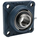 SKF Flanged Bearing Unit, 4 Hole Cylindrical Bore, 30 mm Inside Diameter, Steel Housing, Set Screw Locking, 3800 rpm FY 30 TR