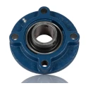 SKF Flange Bearing Unit Cast Iron, Cylindrical Bore 35 mm ID, 4 Mount Holes, Set Screw Locking, FYC 35 TF
