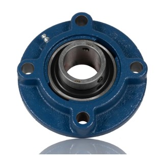 SKF Flange Bearing Unit Cast Iron, Cylindrical Bore 35 mm ID, 4 Mount Holes, Set Screw Locking, FYC 35 TF