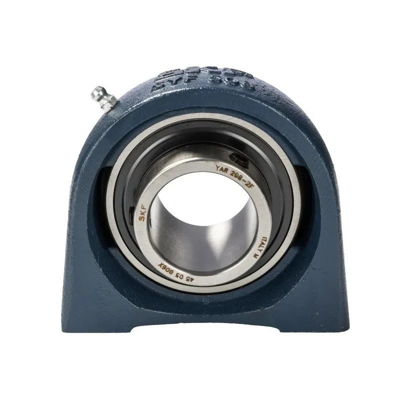 SKF Pillow Block Bearing , 40 mm Inside Diameter, Cast Iron, 116 mm Length, Cylindrical Bore, Set Screw Locking SYF 40 TF