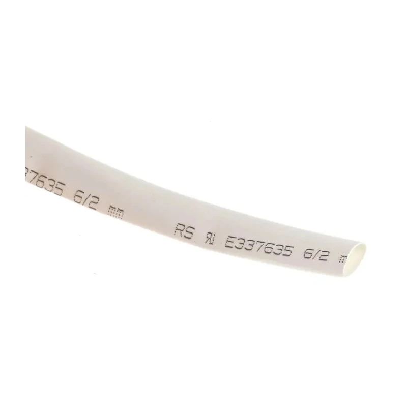 RS PRO Heat Shrink Tubing White 6 mm Sleeve Diameter x 7 m Length 3:1 Shrink Ratio 700-4557