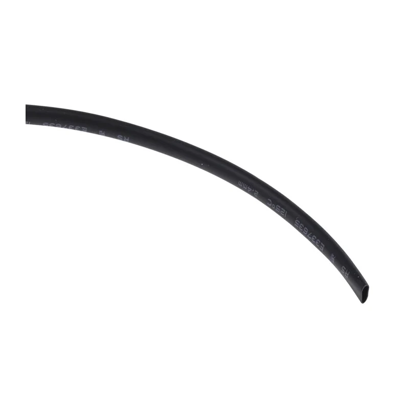 RS PRO Polyolefin Heat Shrink Tubing 2.4 mm Sleeve Diameter Black 10m Length 2:1 Shrink Ratio 700-4624