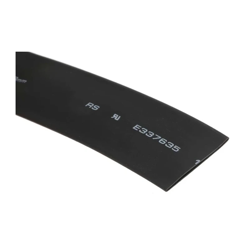 RS PRO Heat Shrink Tubing Black 19 mm Sleeve Diameter x 5m Length 2:1 Ratio 700-4664