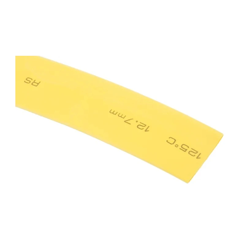 RS PRO Heat Shrink Tubing Yellow 12.7 mm Sleeve Diameter x 6 m Length 2:1 Shrink Ratio 700-4728