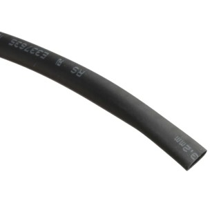 RS PRO Heat Shrink Tubing Black 3.2mm Sleeve Diameter x 10m Length 2:1 Ratio 700-4630